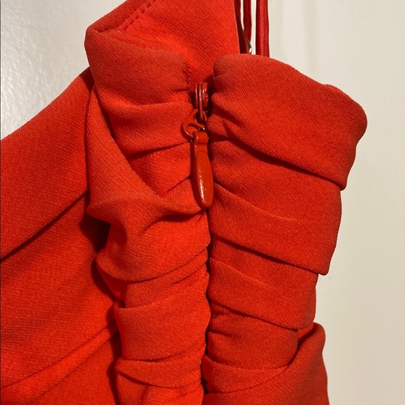 Cinq À Sept Vance Dress, Chili Pepper, Ruched Mini Dress - Picture 8 of 10